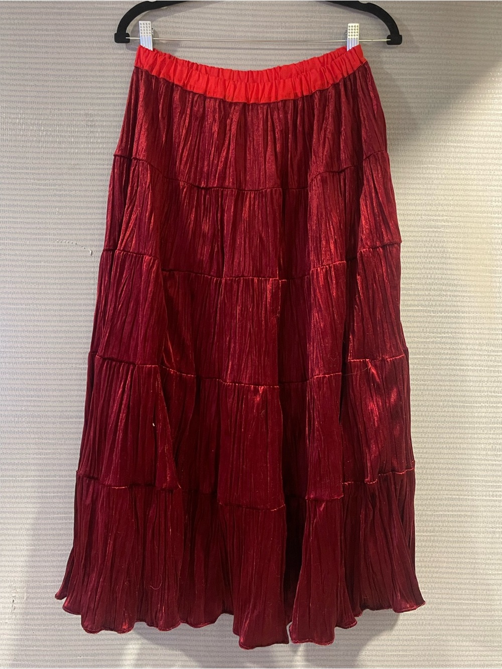 Navajo made 5 Tiered traditional crushed velvet skirt
